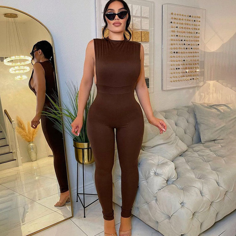 Women Clothing Spring Solid Color Sexy Tight Long Sleeve Women Casual Pants