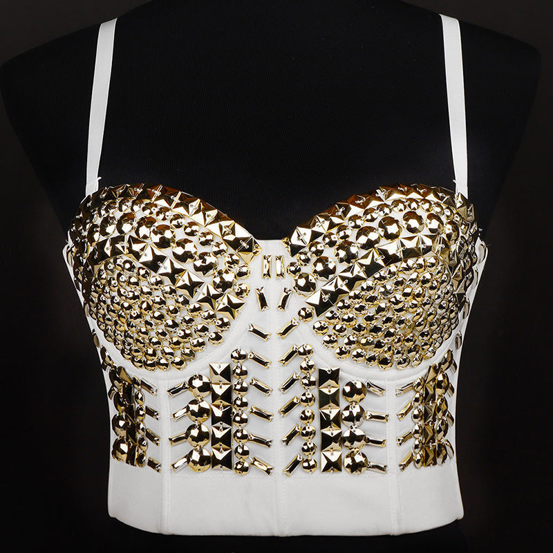 Sultry Sophistication (Beaded Cropped Top)