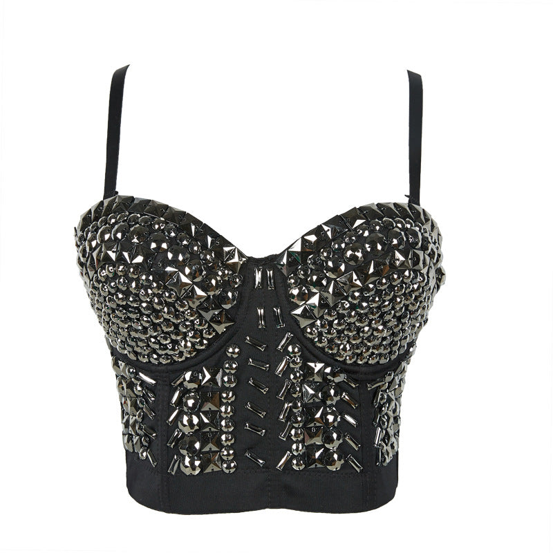 Sultry Sophistication (Beaded Cropped Top)