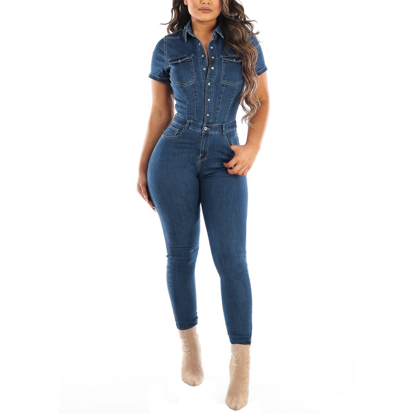 Women Sexy Denim Jumpsuit