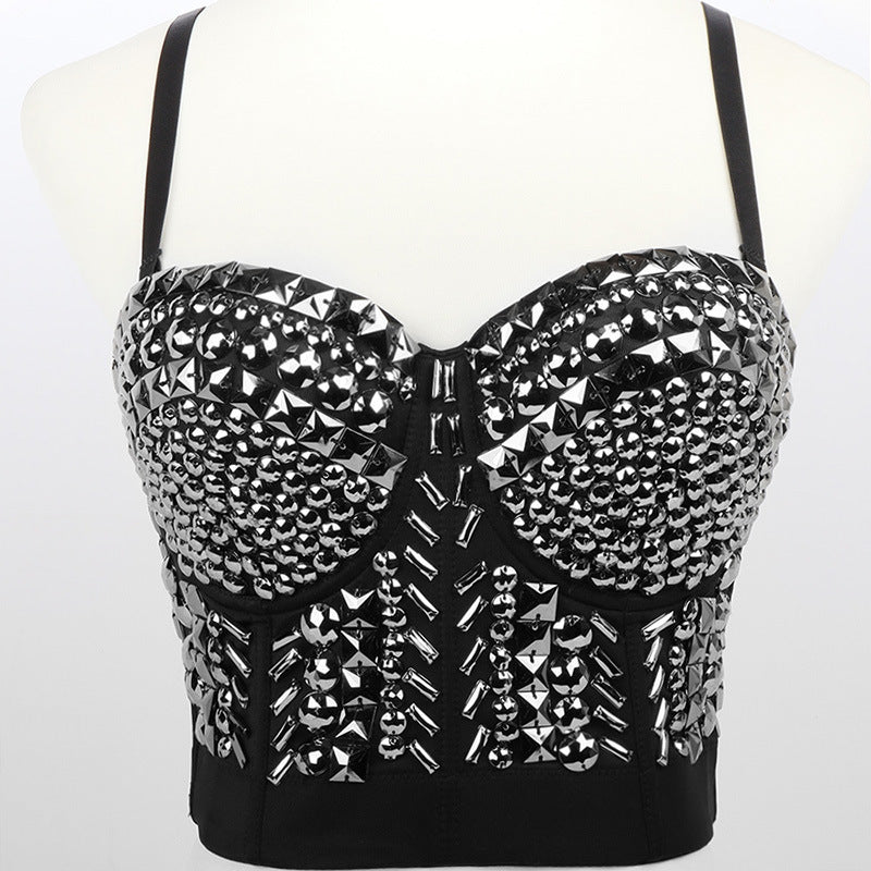 Sultry Sophistication (Beaded Cropped Top)