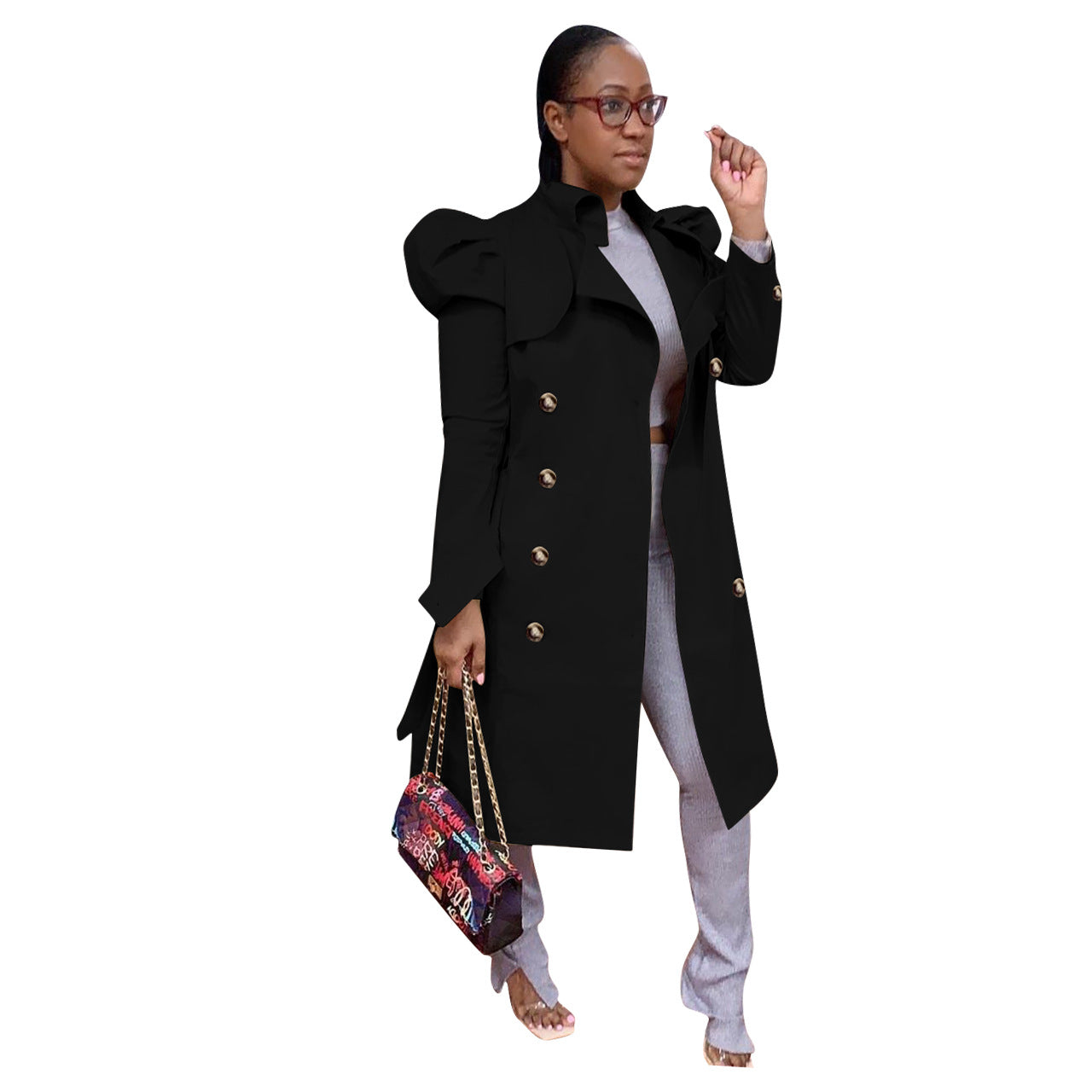 Women Clothing All-Match Casual Long Trench Coat Women Clothing