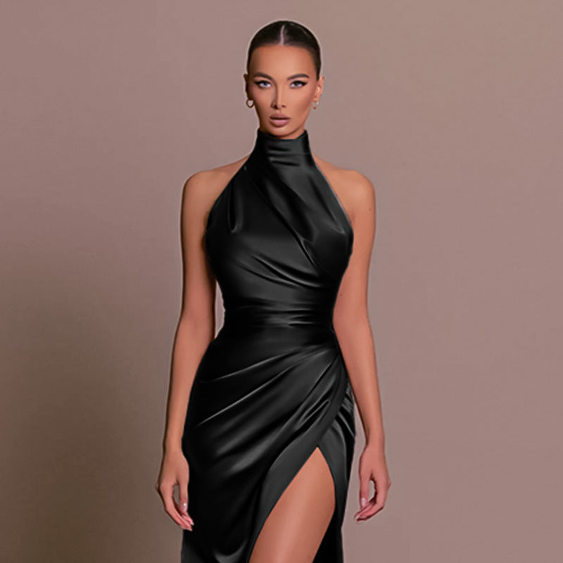 Effortless Elegance Halter Dress