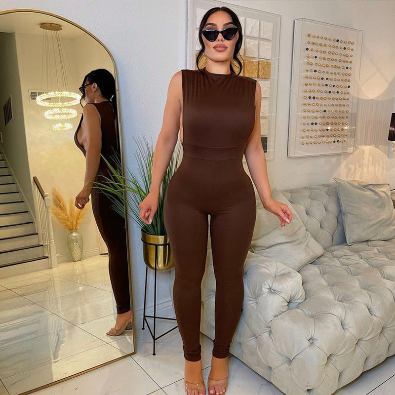 Women Clothing Spring Solid Color Sexy Tight Long Sleeve Women Casual Pants